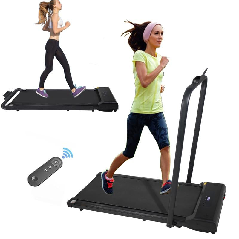 Under-Desk Walking Pad Treadmill with Remote Control - Portable Jogging Machine for Home Office, 240 lb Capacity, Black