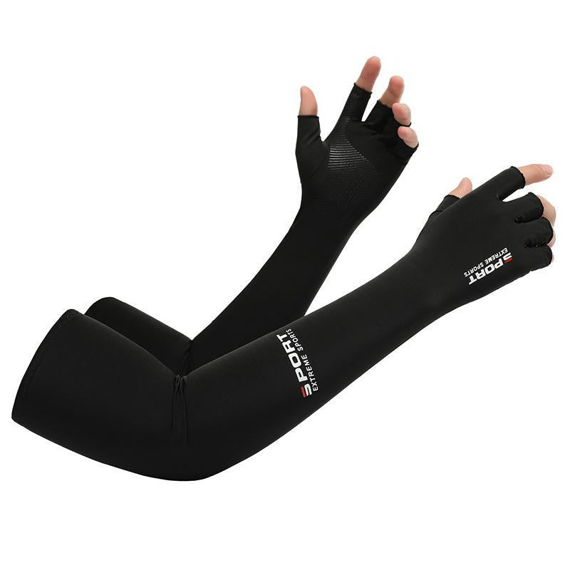 Summer Sun Protection Arm Sleeve, 1 Pair Breathable Ice Silk Arm Sleeve, Sports Arm Sleeve for Cycling, Running, Climbing, Cruel Summer