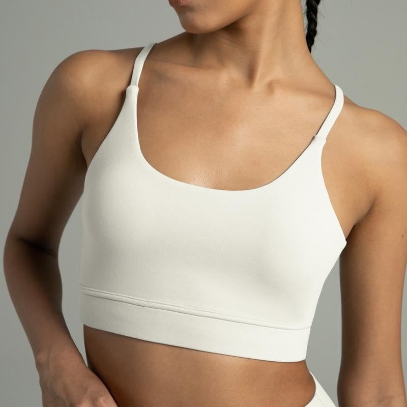 Colorfulkoala Women'S Dreamlux Lightweight Yoga Sports Bra Bowknot Strappy Light Impact Workout Yoga Tops