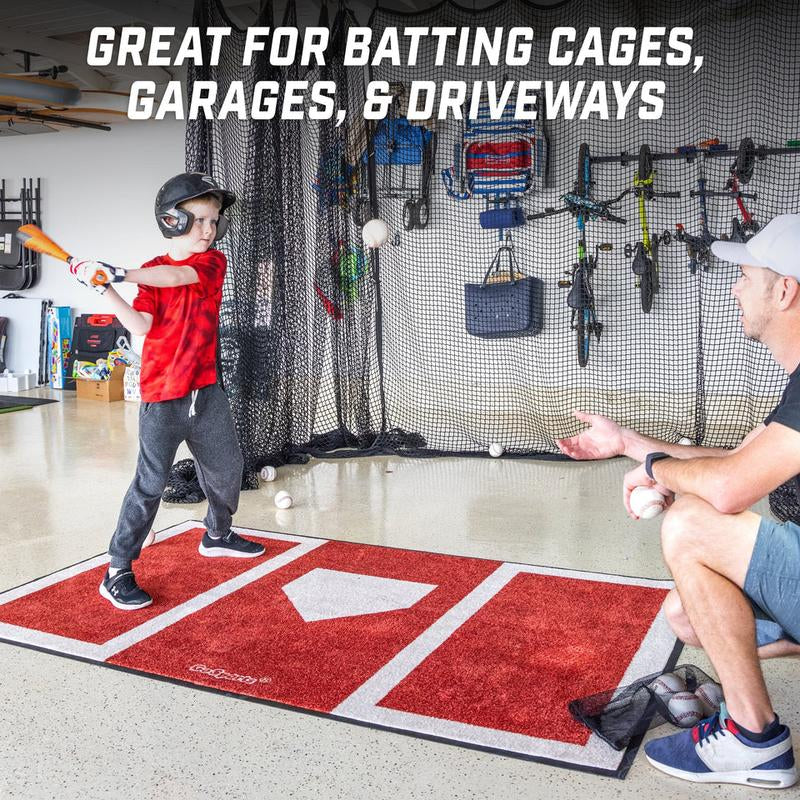 Gosports Baseball and Softball Hitting Mat for Batting Stance Practice - 6 X 4 Ft