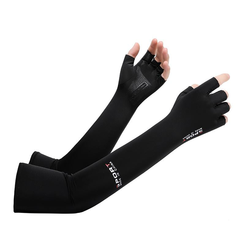 Summer Sun Protection Arm Sleeve, 1 Pair Breathable Ice Silk Arm Sleeve, Sports Arm Sleeve for Cycling, Running, Climbing, Cruel Summer