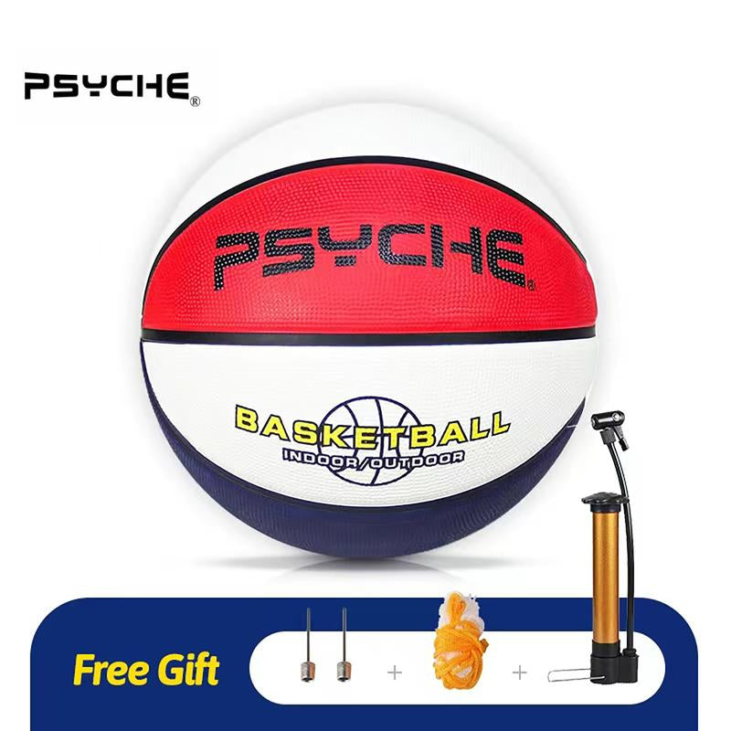 PSYCHE Basketball 29.5"28.5" 27.5" 22.5" with Free Needle and Pump, Original Classic Rubber Indoor Outdoor Sports Ball