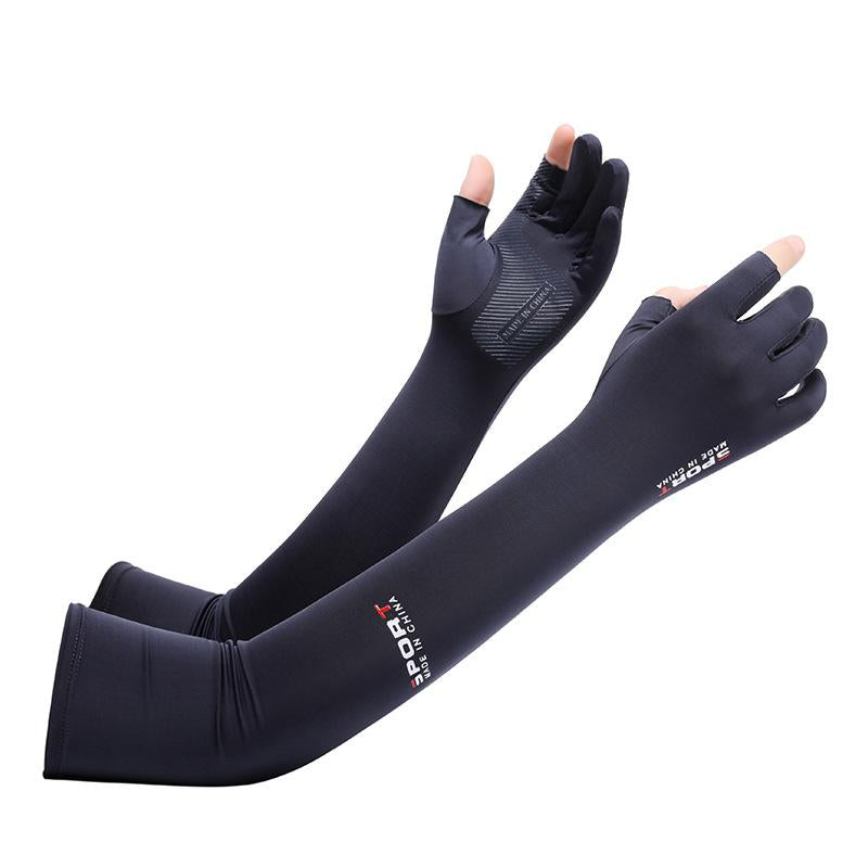 Summer Sun Protection Arm Sleeve, 1 Pair Breathable Ice Silk Arm Sleeve, Sports Arm Sleeve for Cycling, Running, Climbing, Cruel Summer