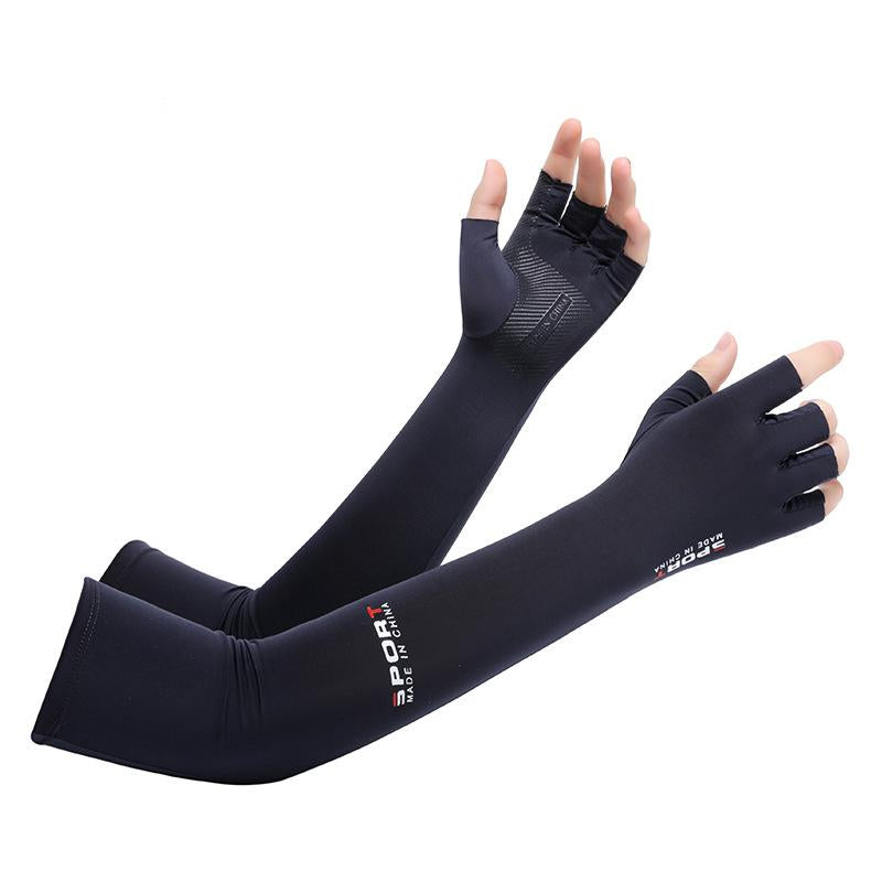Summer Sun Protection Arm Sleeve, 1 Pair Breathable Ice Silk Arm Sleeve, Sports Arm Sleeve for Cycling, Running, Climbing, Cruel Summer