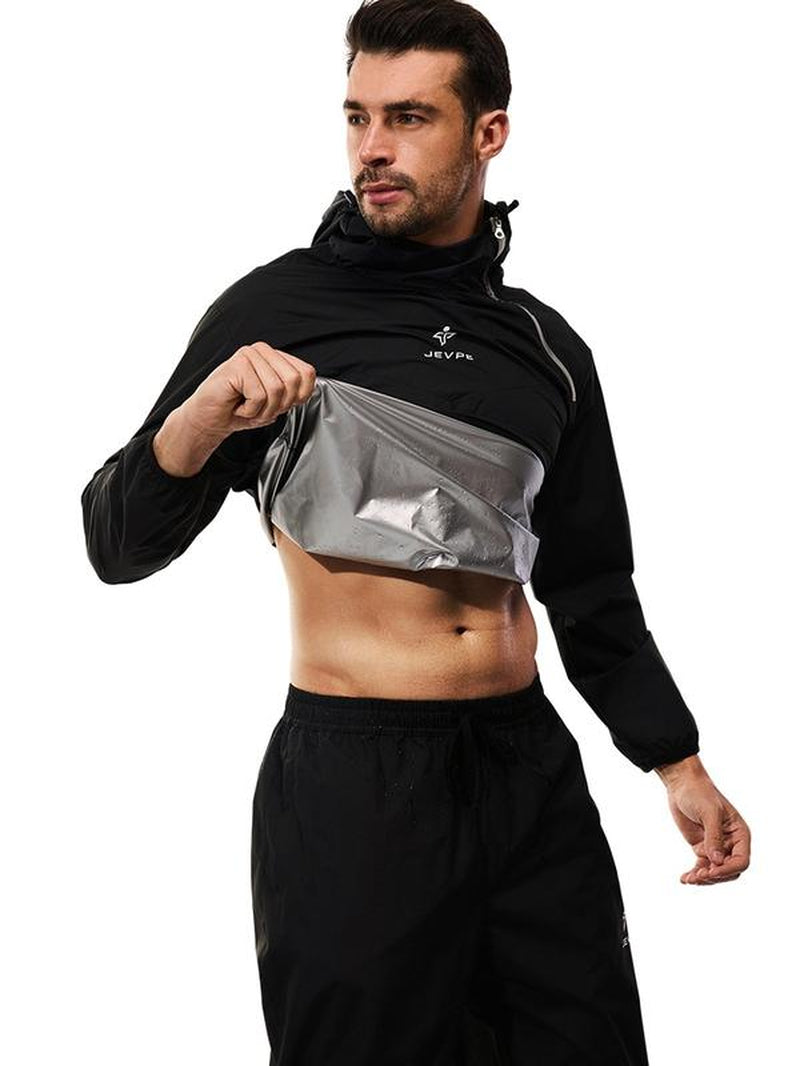 Men'S 2-Piece Sauna Jogging Set - Jacket and Pants for Fitness Training