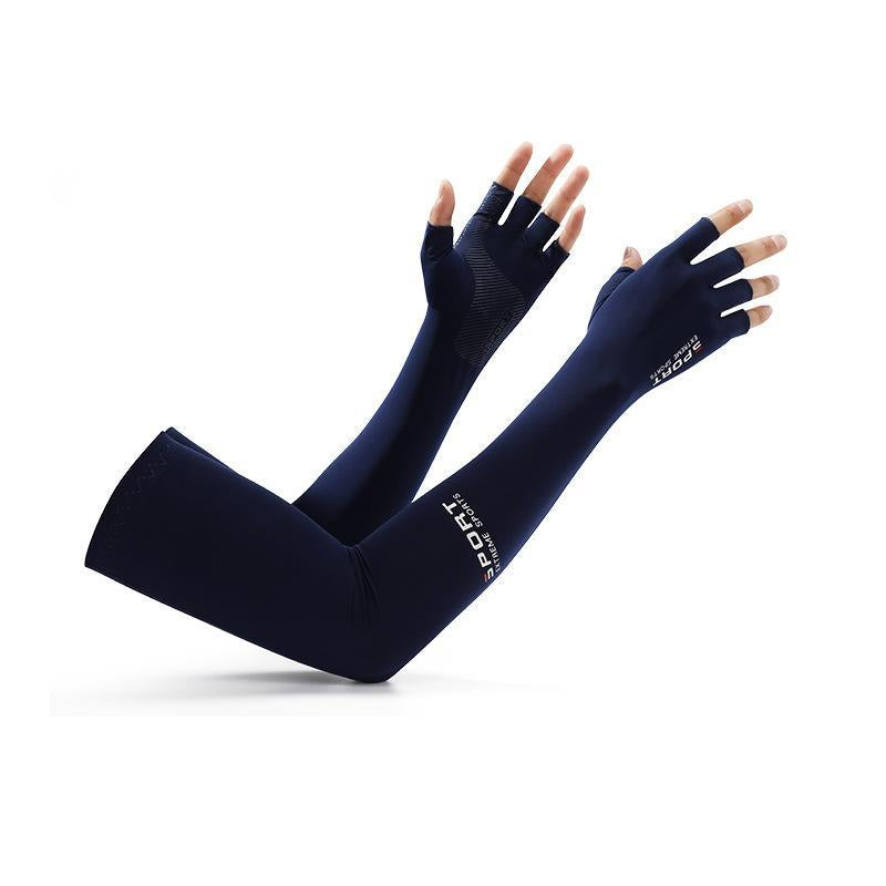 Summer Sun Protection Arm Sleeve, 1 Pair Breathable Ice Silk Arm Sleeve, Sports Arm Sleeve for Cycling, Running, Climbing, Cruel Summer
