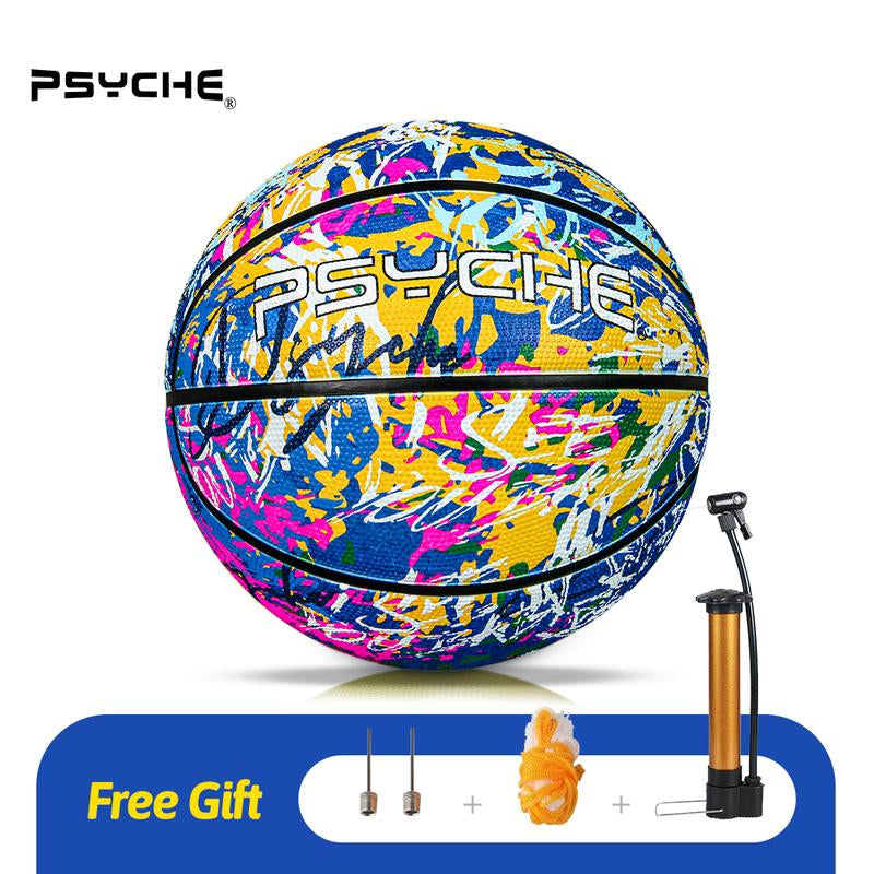 PSYCHE Basketball 29.5"28.5" 27.5" 22.5" with Free Needle and Pump, Original Classic Rubber Indoor Outdoor Sports Ball