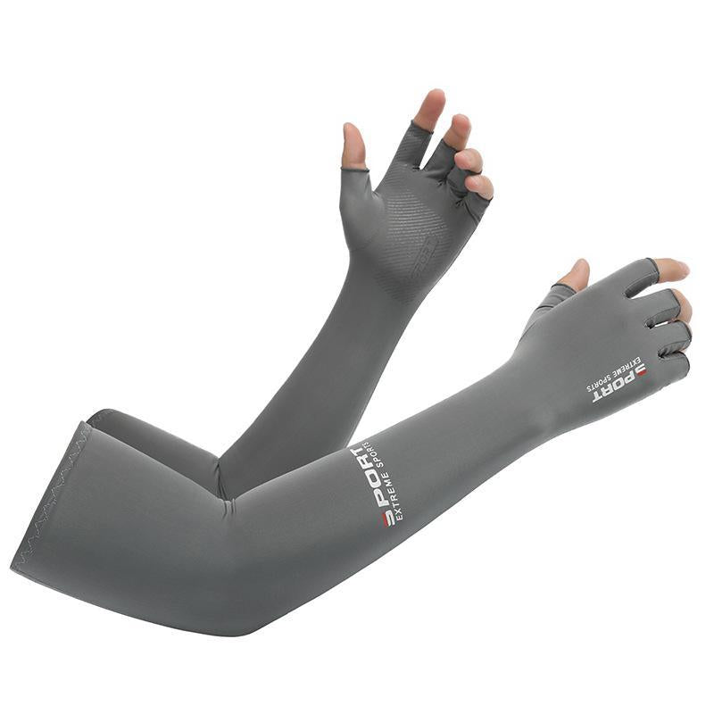 Summer Sun Protection Arm Sleeve, 1 Pair Breathable Ice Silk Arm Sleeve, Sports Arm Sleeve for Cycling, Running, Climbing, Cruel Summer