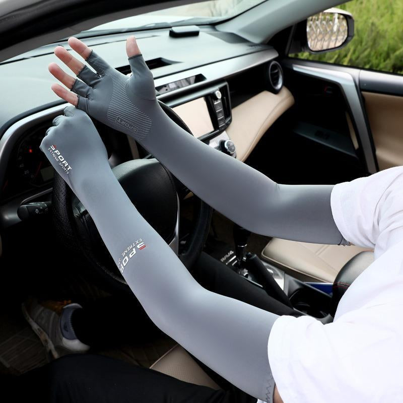 Summer Sun Protection Arm Sleeve, 1 Pair Breathable Ice Silk Arm Sleeve, Sports Arm Sleeve for Cycling, Running, Climbing, Cruel Summer