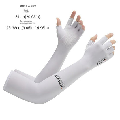 Summer Sun Protection Arm Sleeve, 1 Pair Breathable Ice Silk Arm Sleeve, Sports Arm Sleeve for Cycling, Running, Climbing, Cruel Summer