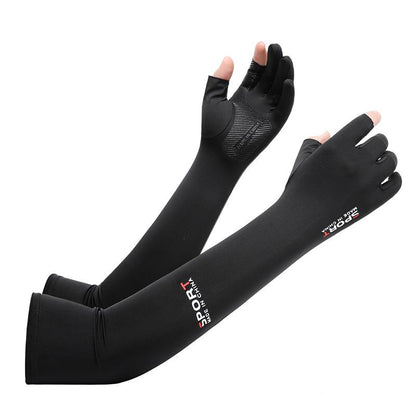 Summer Sun Protection Arm Sleeve, 1 Pair Breathable Ice Silk Arm Sleeve, Sports Arm Sleeve for Cycling, Running, Climbing, Cruel Summer