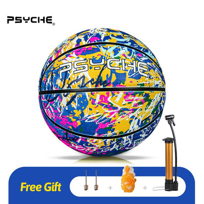 PSYCHE Basketball 29.5"28.5" 27.5" 22.5" with Free Needle and Pump, Original Classic Rubber Indoor Outdoor Sports Ball
