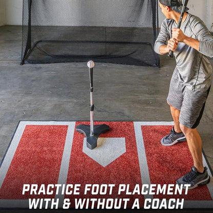 Gosports Baseball and Softball Hitting Mat for Batting Stance Practice - 6 X 4 Ft