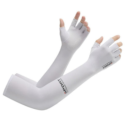 Summer Sun Protection Arm Sleeve, 1 Pair Breathable Ice Silk Arm Sleeve, Sports Arm Sleeve for Cycling, Running, Climbing, Cruel Summer
